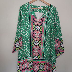 Crown & Ivy Shift! Green & Pink!